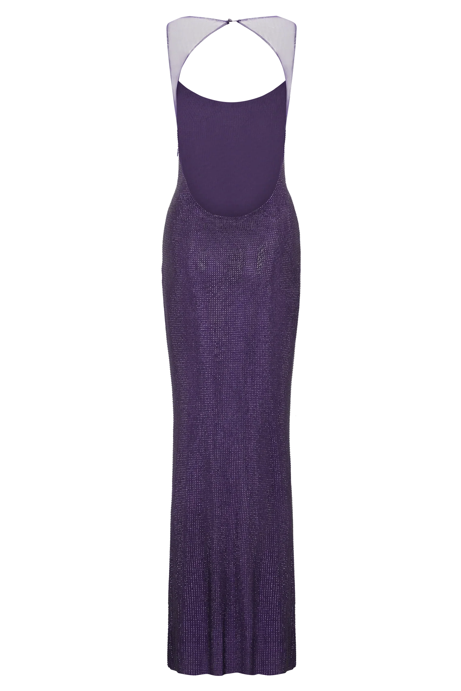 Jasmyn Hot Fix Maxi Dress With Mesh Back Purple