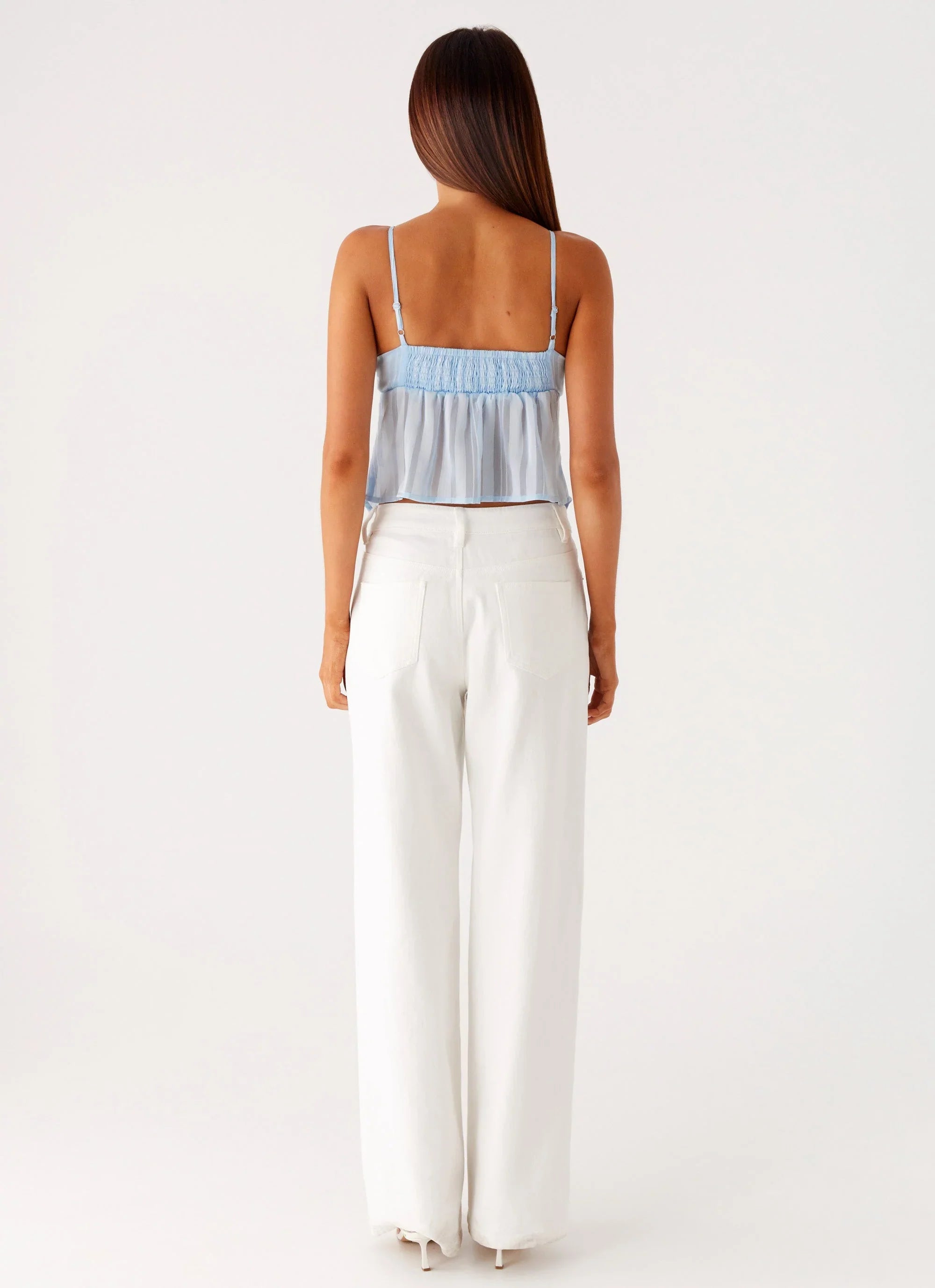 Glynne Frill Top Baby Blue