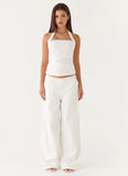 Seethal Low Rise Pants White