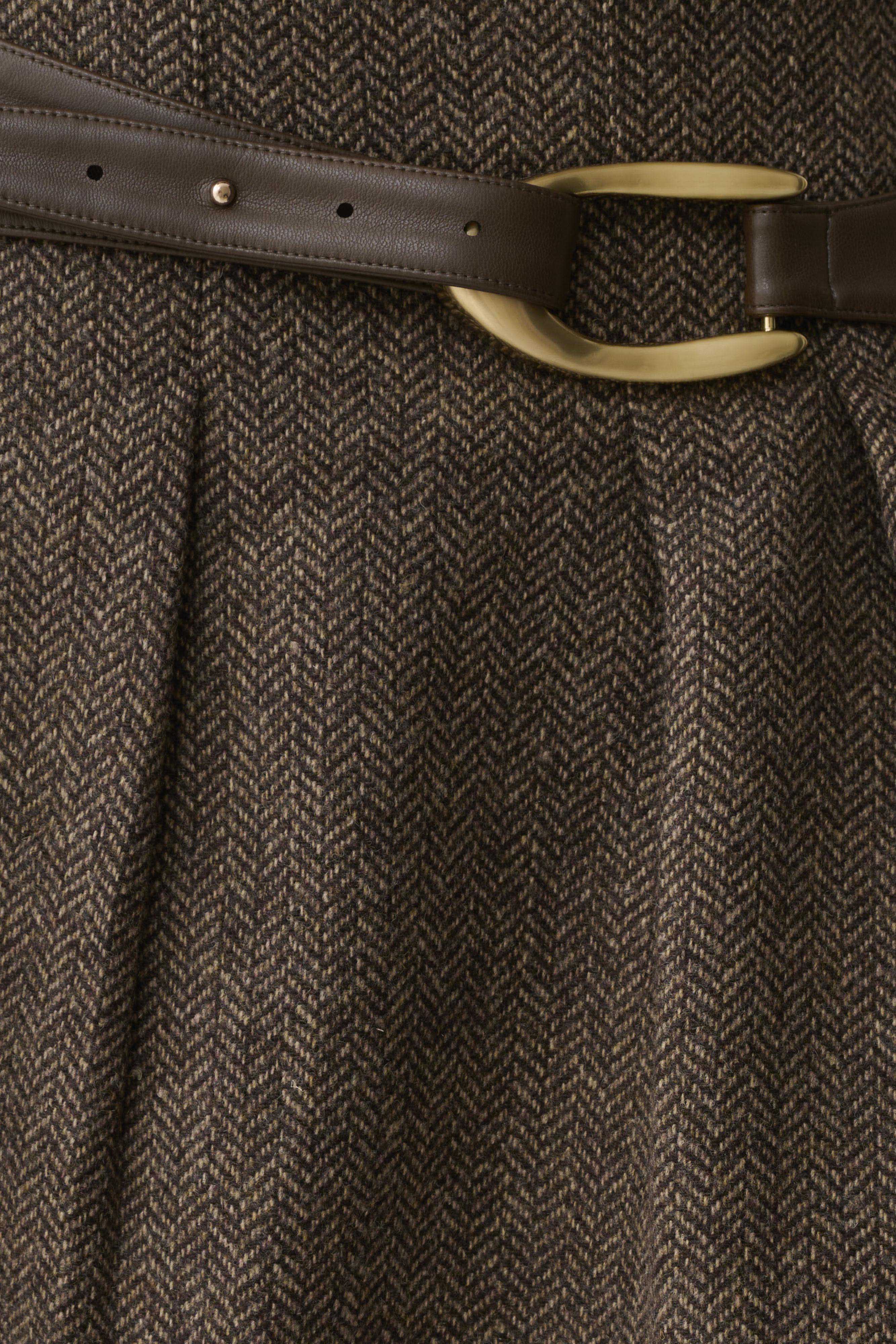 Romy Mini Skirt With Hardware Herringbone