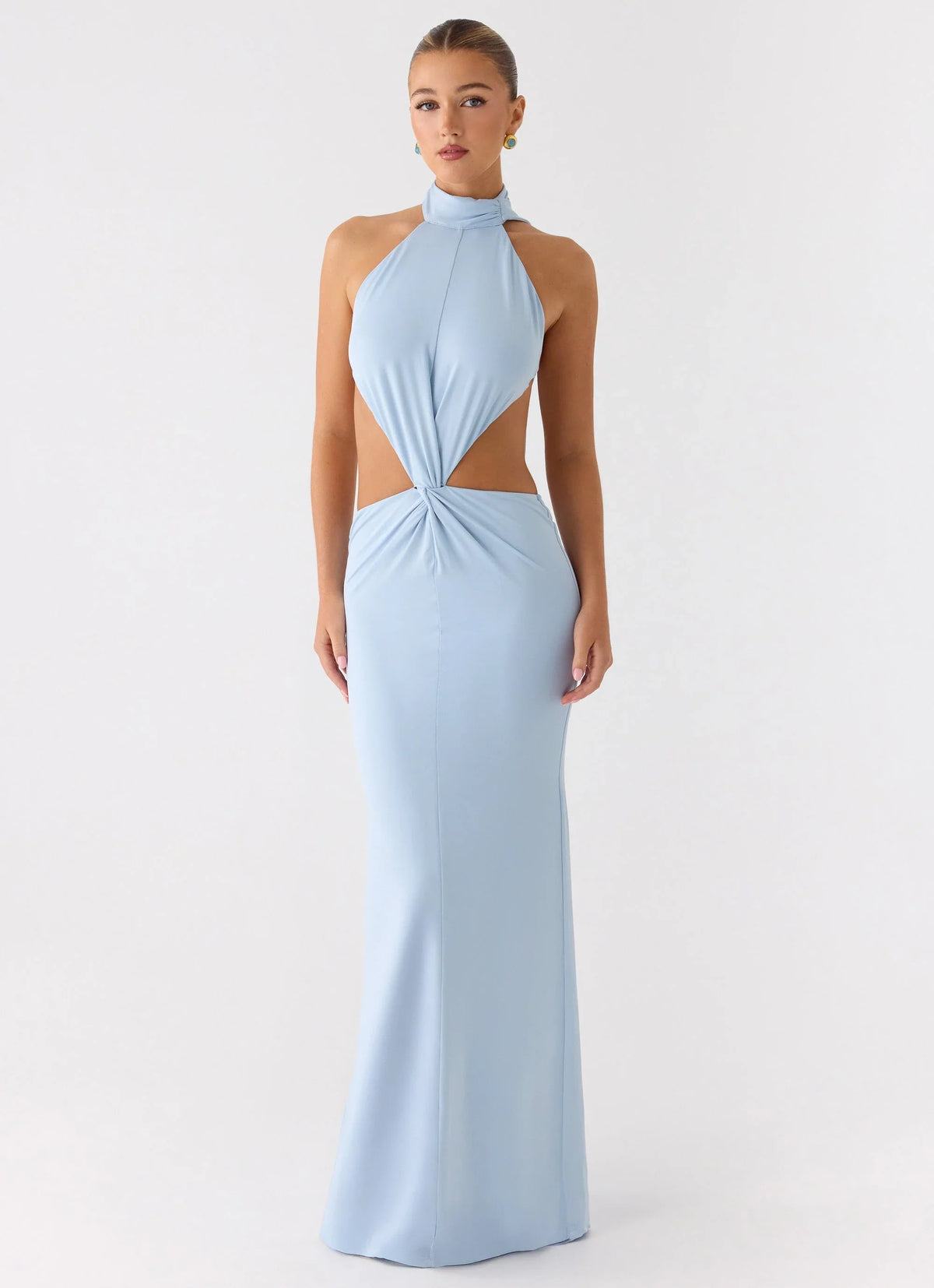Warning Signs Maxi Dress Blue