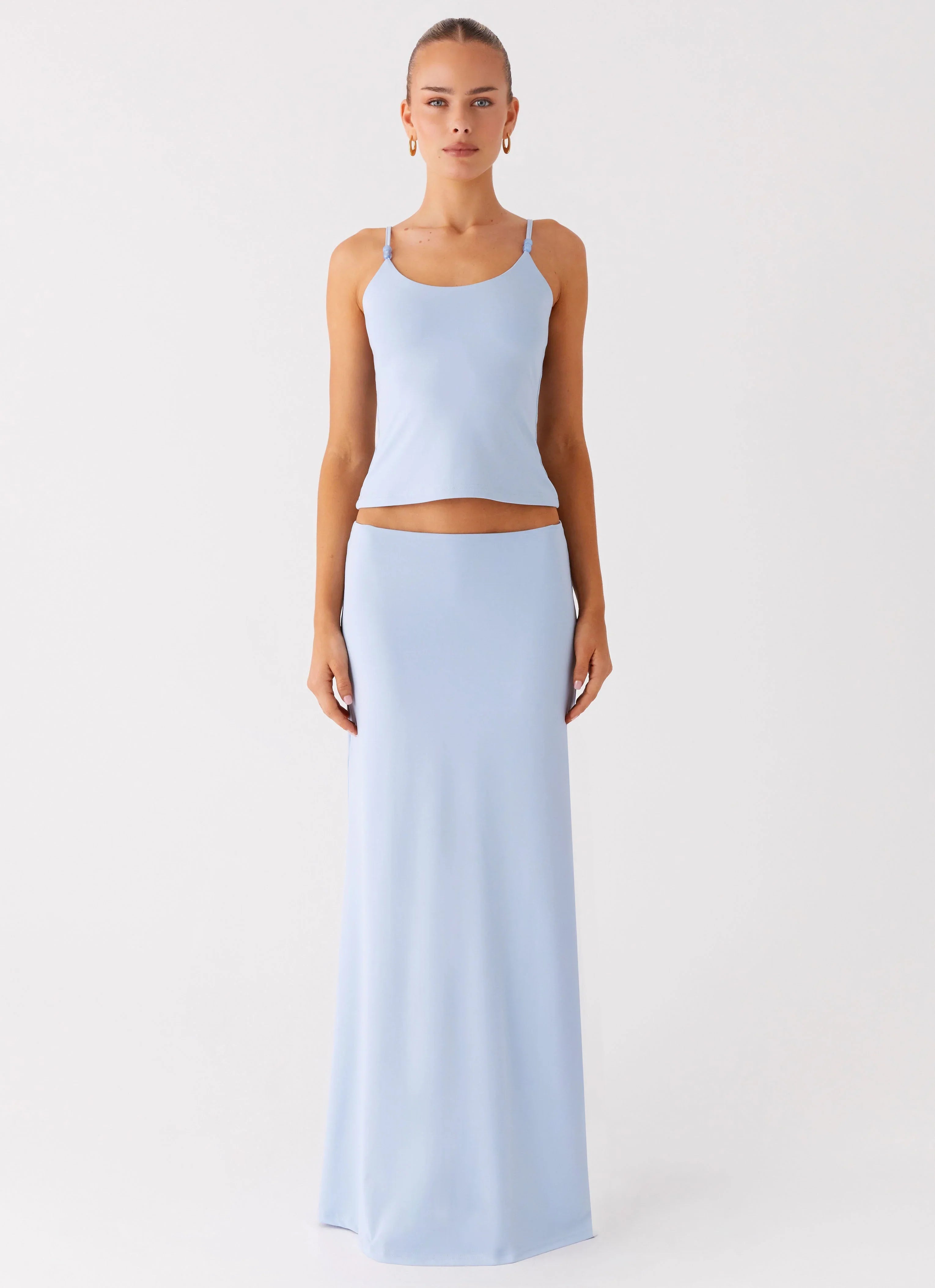 Garrix Bead Cami Top Baby Blue