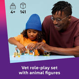 LEGO Friends Animal Vet Clinic Building Toy Playset for Preschool Girls Boys Ages 4 Gift for Birthdays W Valeria Zac Minidolls 5 Toy Pets Accessories 42696