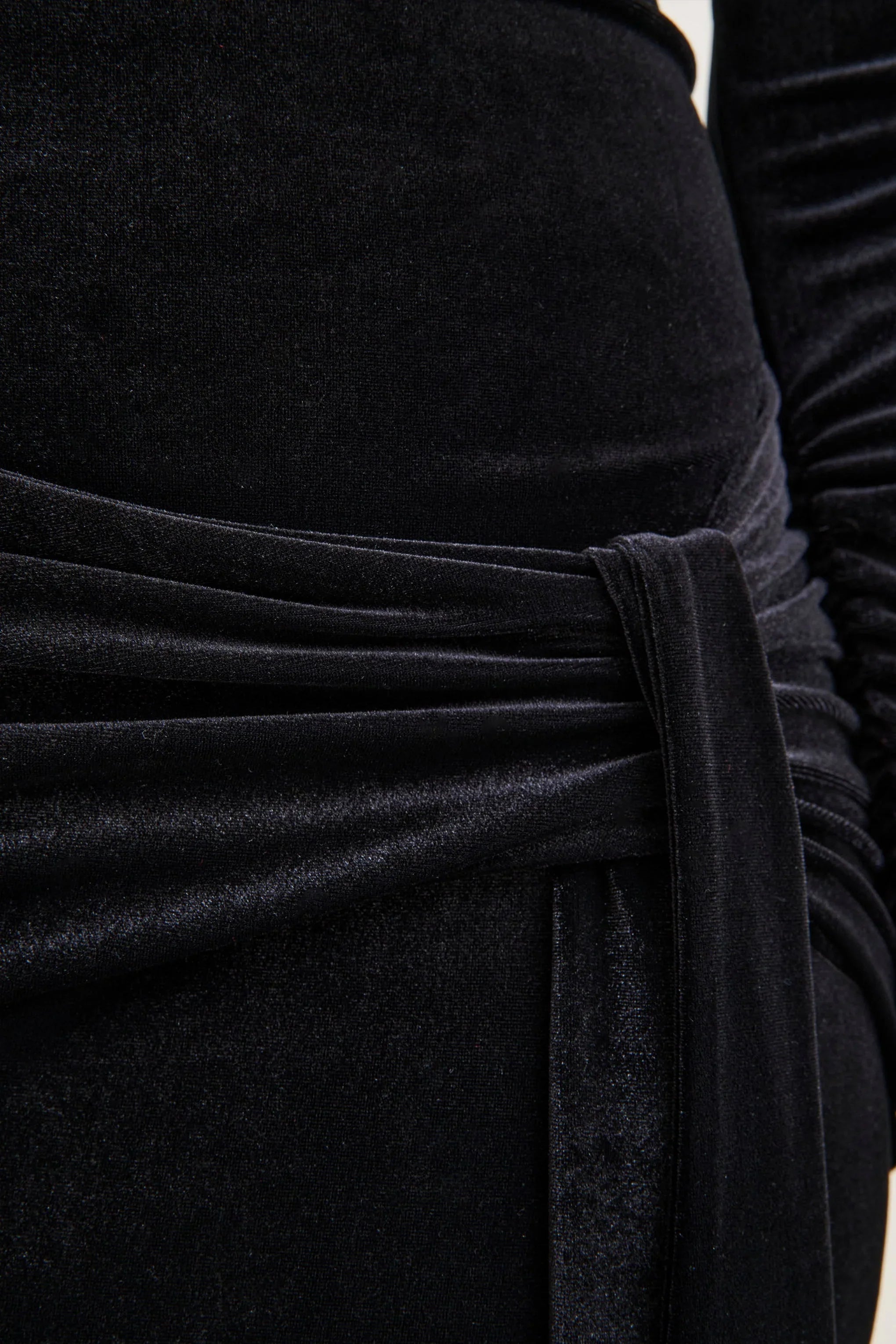 Jessara Black Bardot Neck Maxi Dress With Knot Details