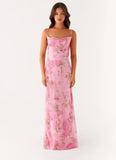 Orlando Maxi Dress Pink Floral Print