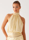 Willow Chiffon Top Yellow