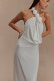 Rosalia Cowl Neck Maxi Dress White