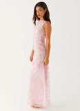 Moorey High Neck Maxi Dress Pink