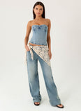Elaris Scarf Low Rise Denim Jeans True Denim
