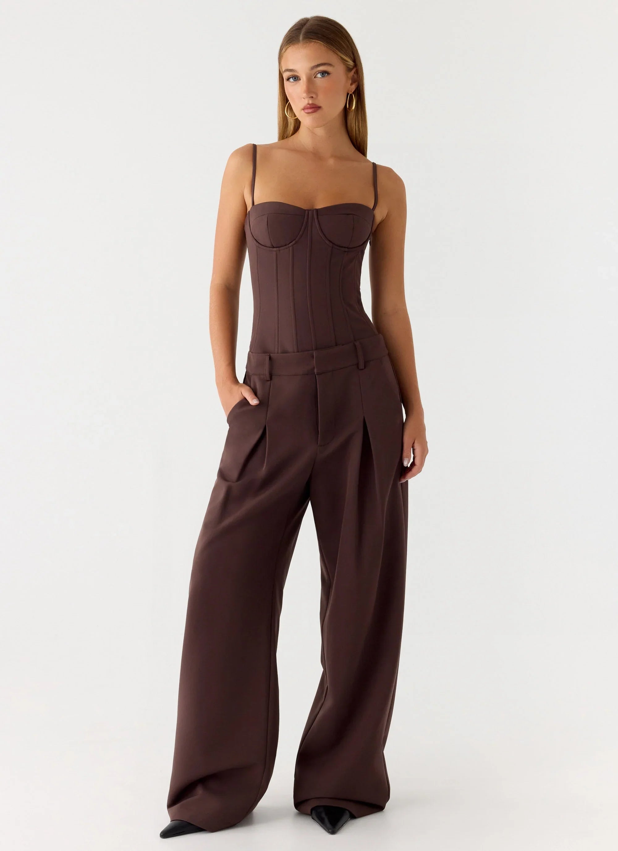 Sora Low Rise Pant Dark Chocolate