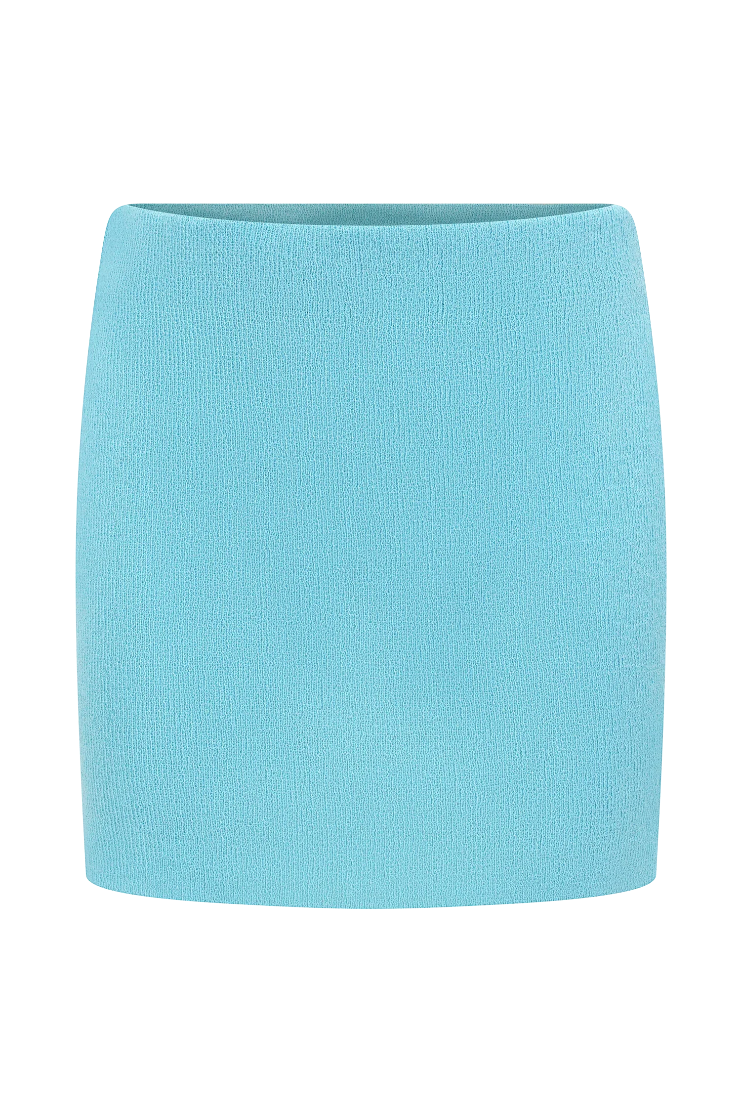 Esme Knit Mini Skirt Cyan Blue