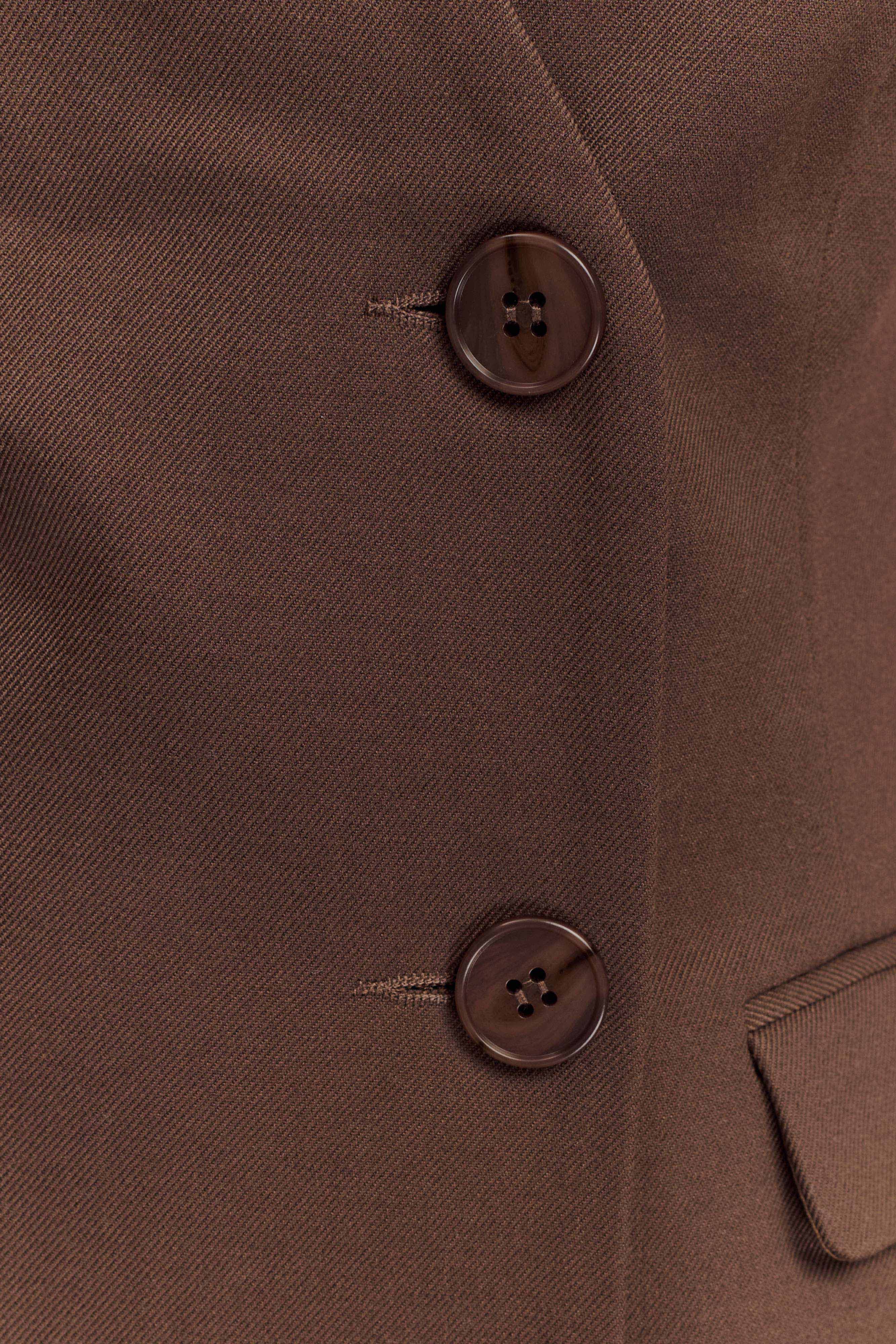 Penelope Suiting Sleeveless Blazer Chocolate
