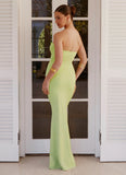 Moara Cut Out Maxi Dress Lime Green