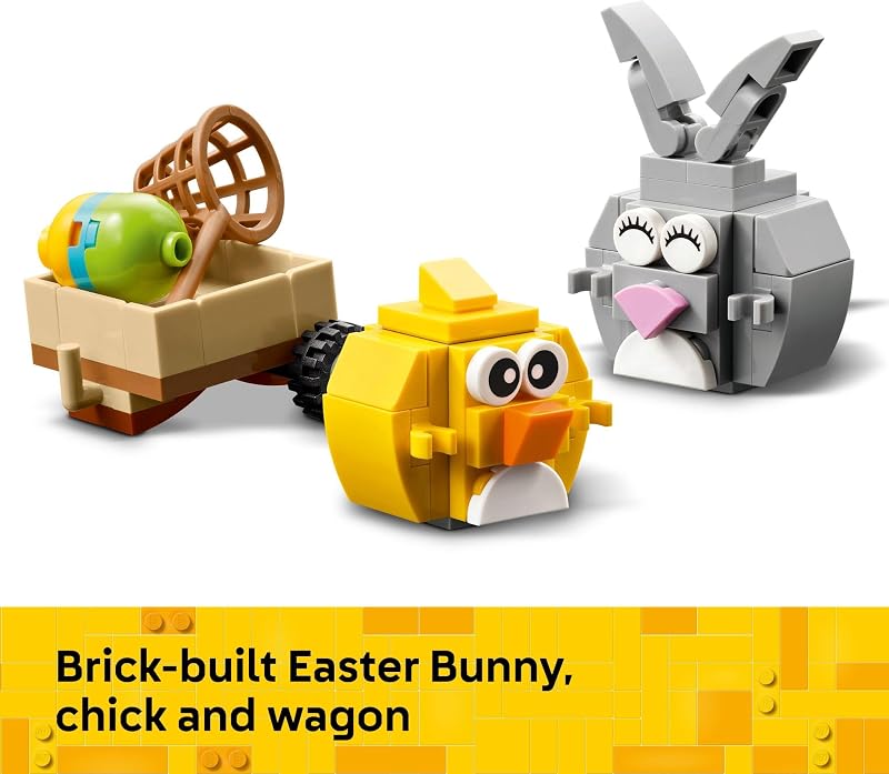 LEGO Easter Bunny and Chick Egg Hunt Building Toy for Girls Boys Springtime Pretend Playset for Kids Ages 8 Basket Stuffer or Gift Idea for Easter Birthdays Special Occasions 40808