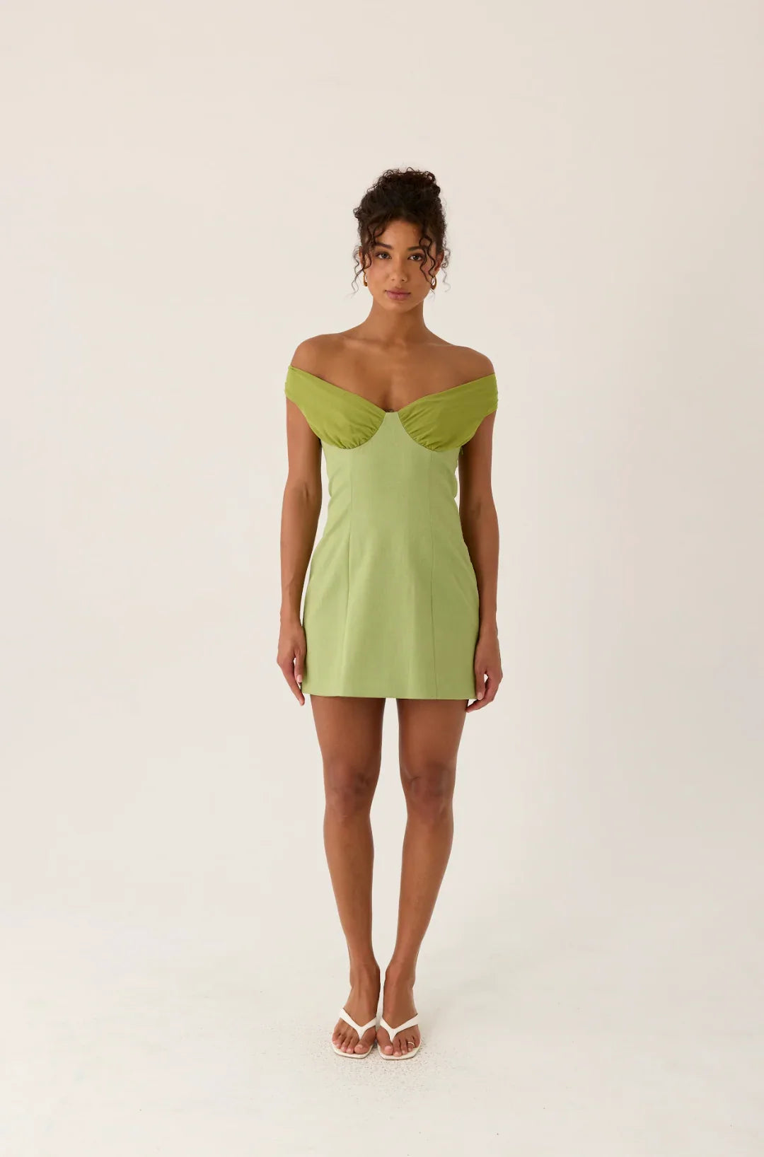 Caterina Mini Dress Fern Green