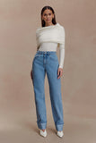 Kirralee Straight Leg Cuffed Jeans Classic Blue