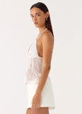 Non Stop Halter Top White
