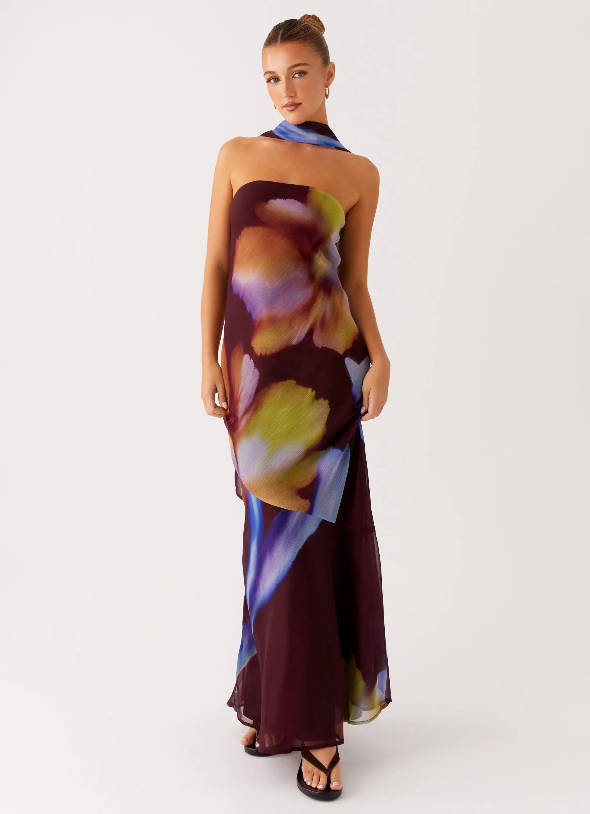 Under The Pagoda Maxi Dress Dark Floral