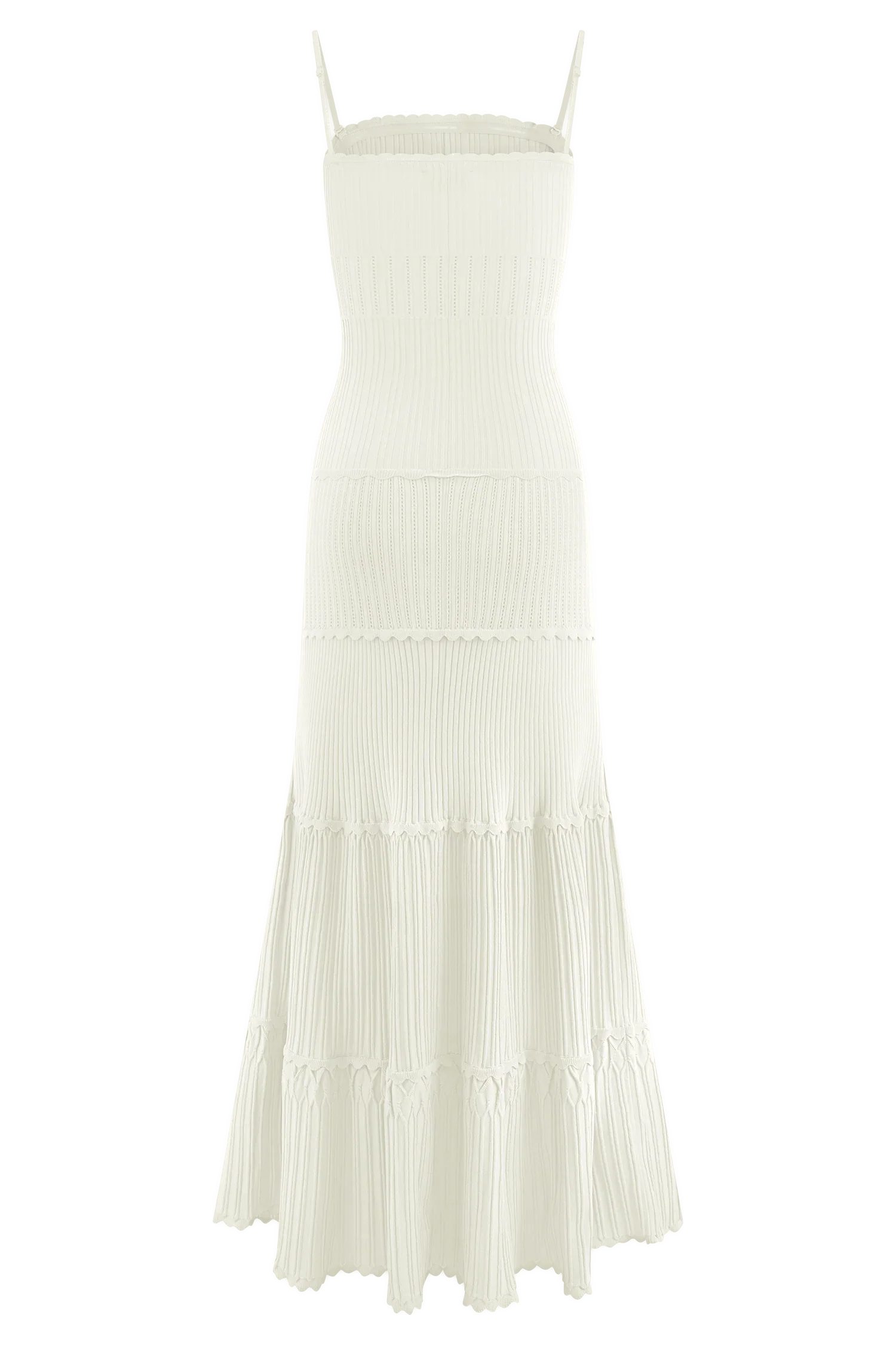 Finley Pointelle Knit Maxi Dress Ivory
