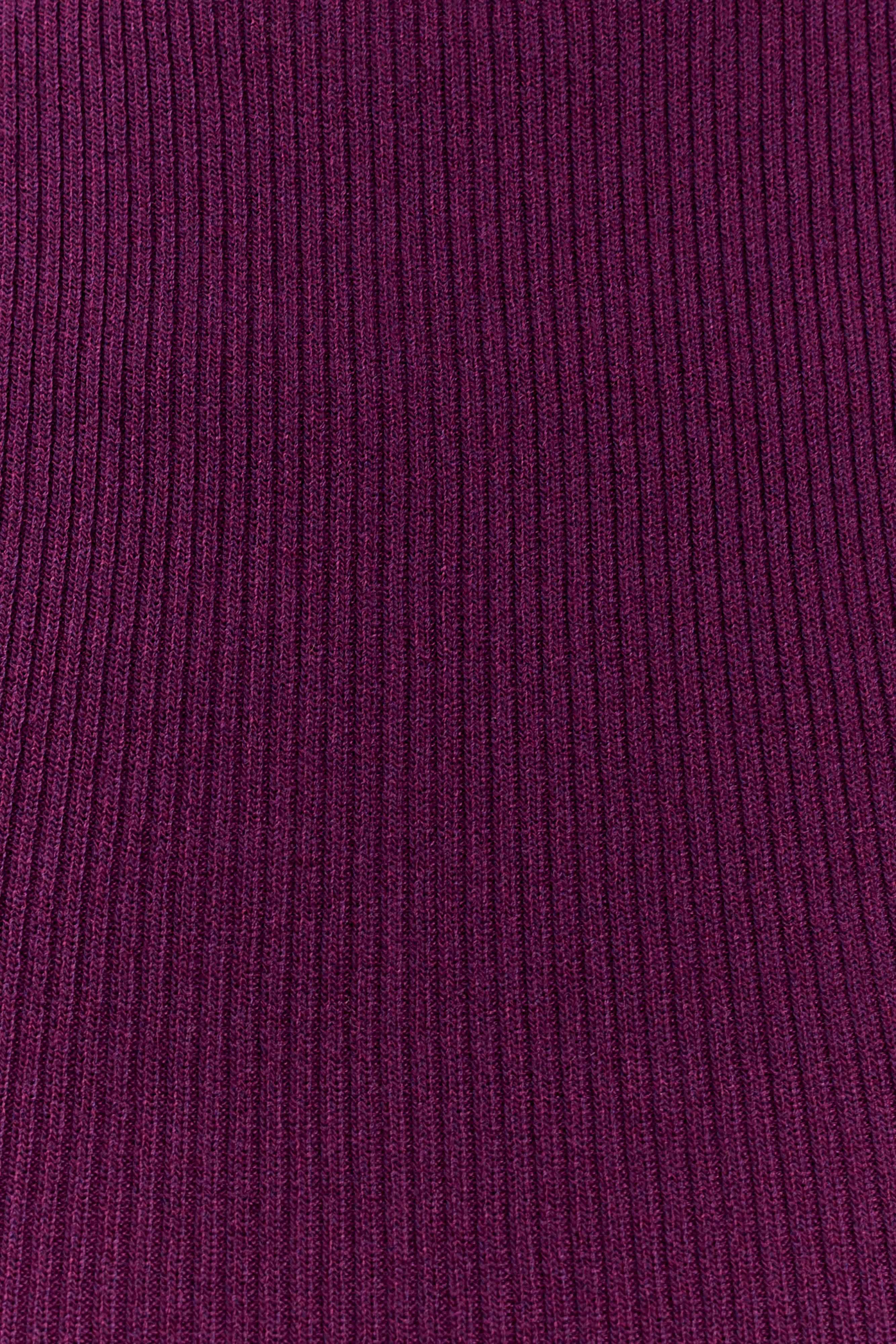 Diya Ribbed High Waisted Pants With Wire Hem Plum