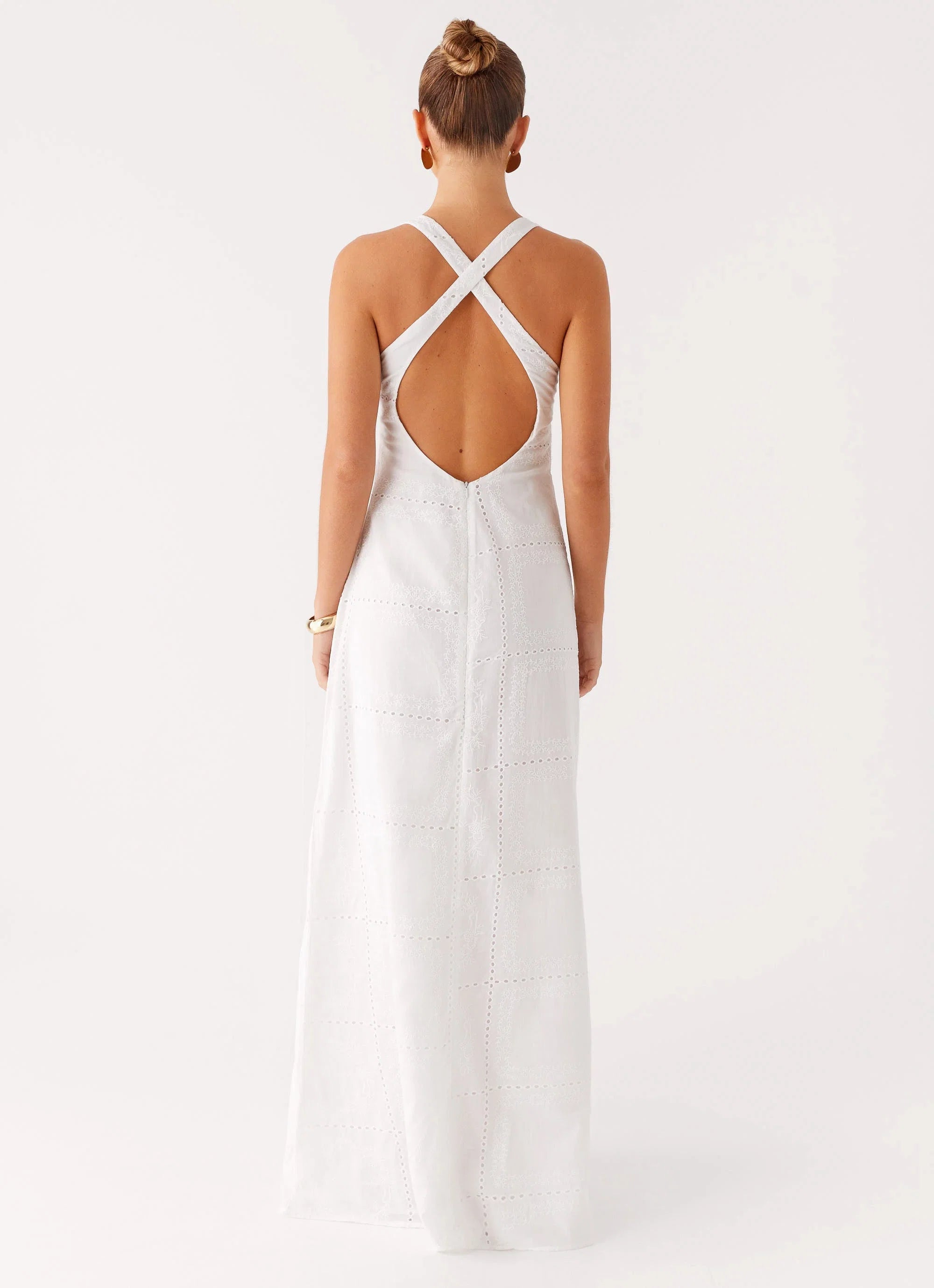 Kiana Halter Maxi Dress White