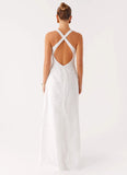 Kiana Halter Maxi Dress White