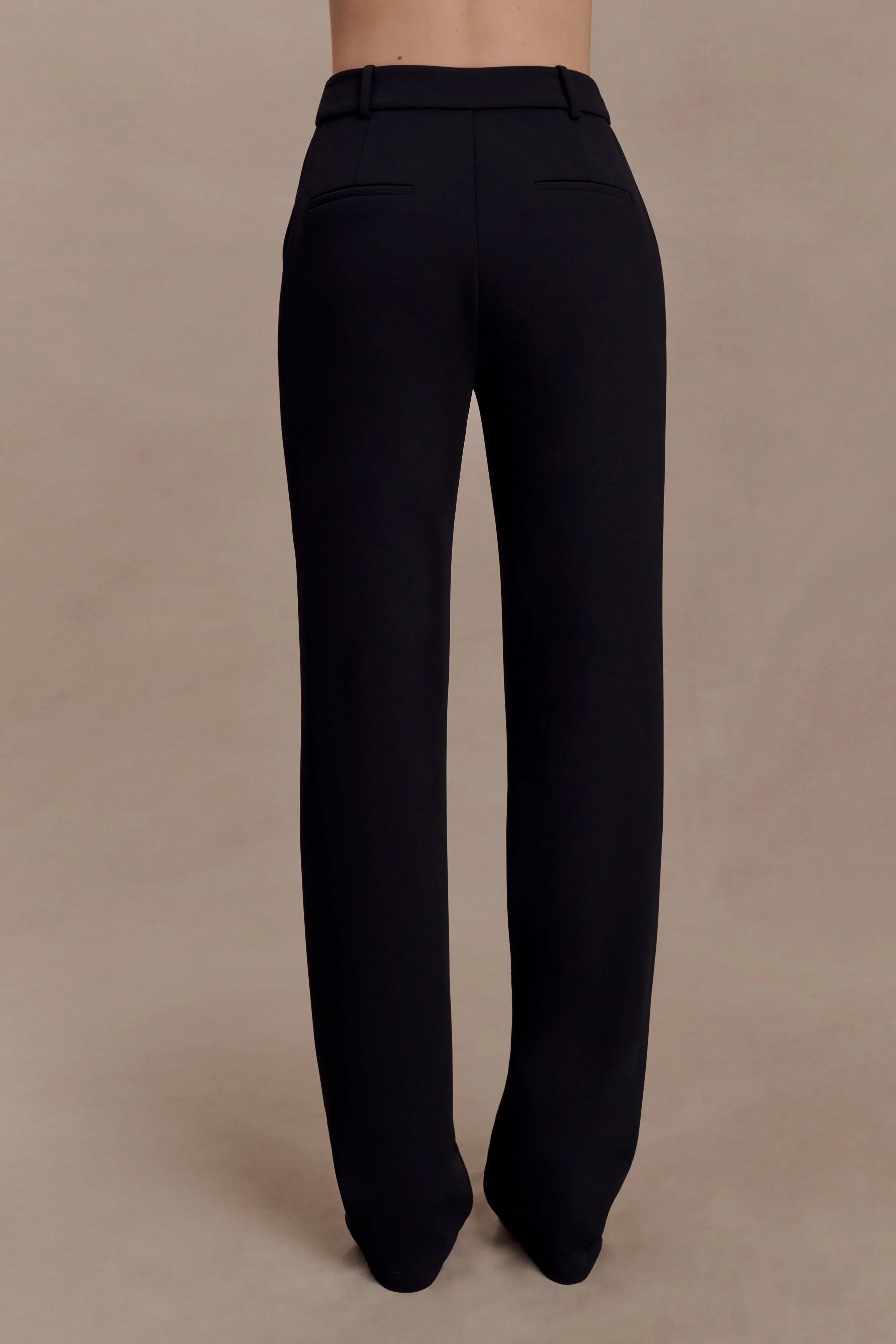 Maude Crepe Straight Leg Pants Black