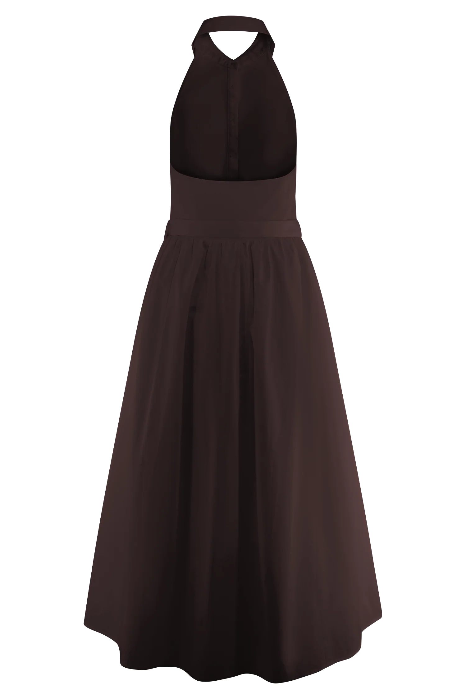 Cindy Collared Midi Dress Chocolate