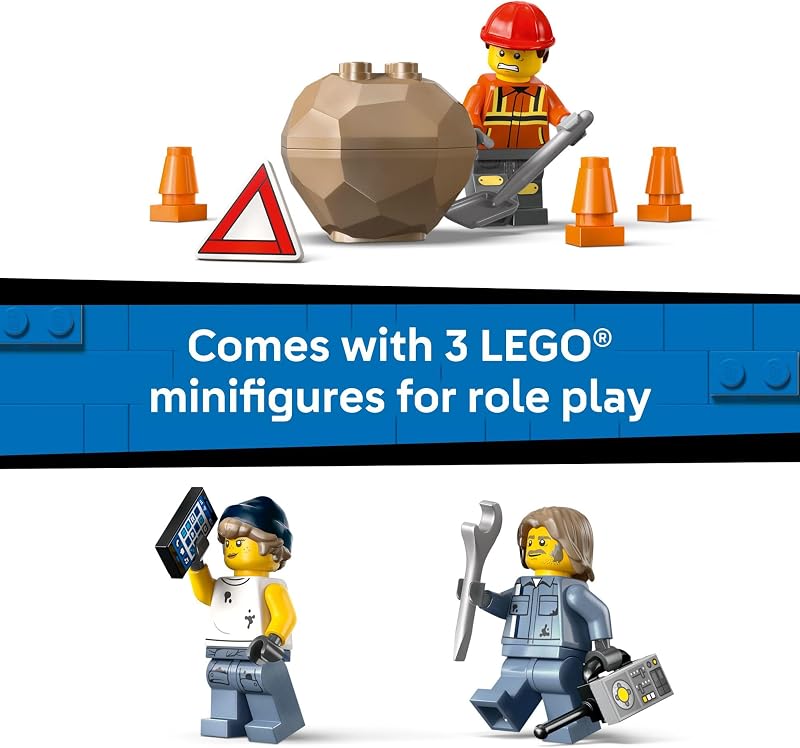 LEGO City Heavy Duty Recovery Tow Truck with Crane Building Toy Dump Tow Truck Toys for Boys Girls Ages 8 Pretend Play Set for Kids Gift Idea for Birthdays Holidays 60467