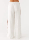 Dalida Linen Pants Ivory