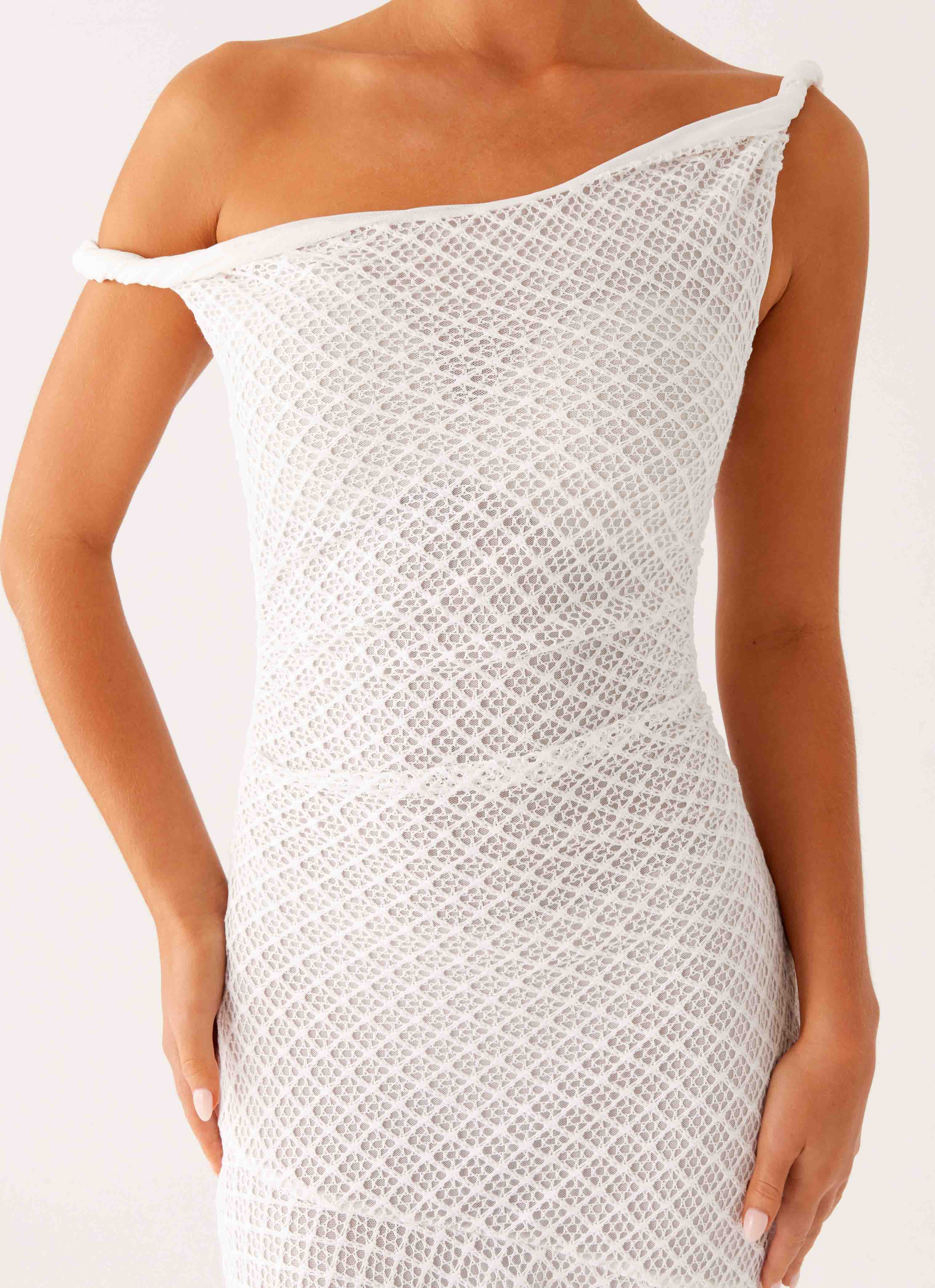 Huntah Midi Dress Ivory