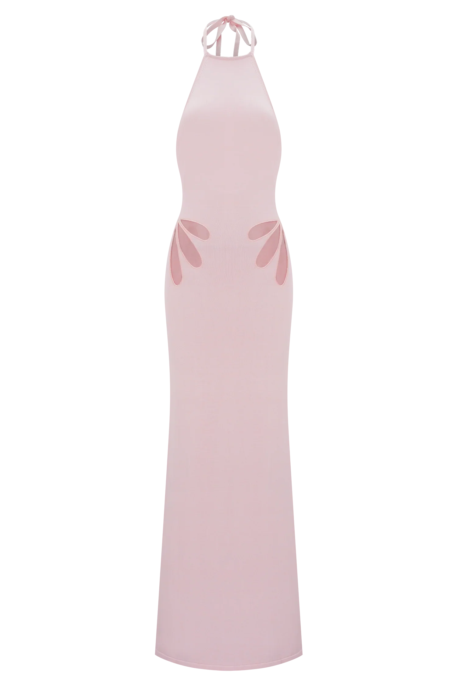 Brock Knit Halter Maxi Dress Baby Pink