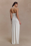 Quincy Halter Maxi Dress With Hardware Ivory