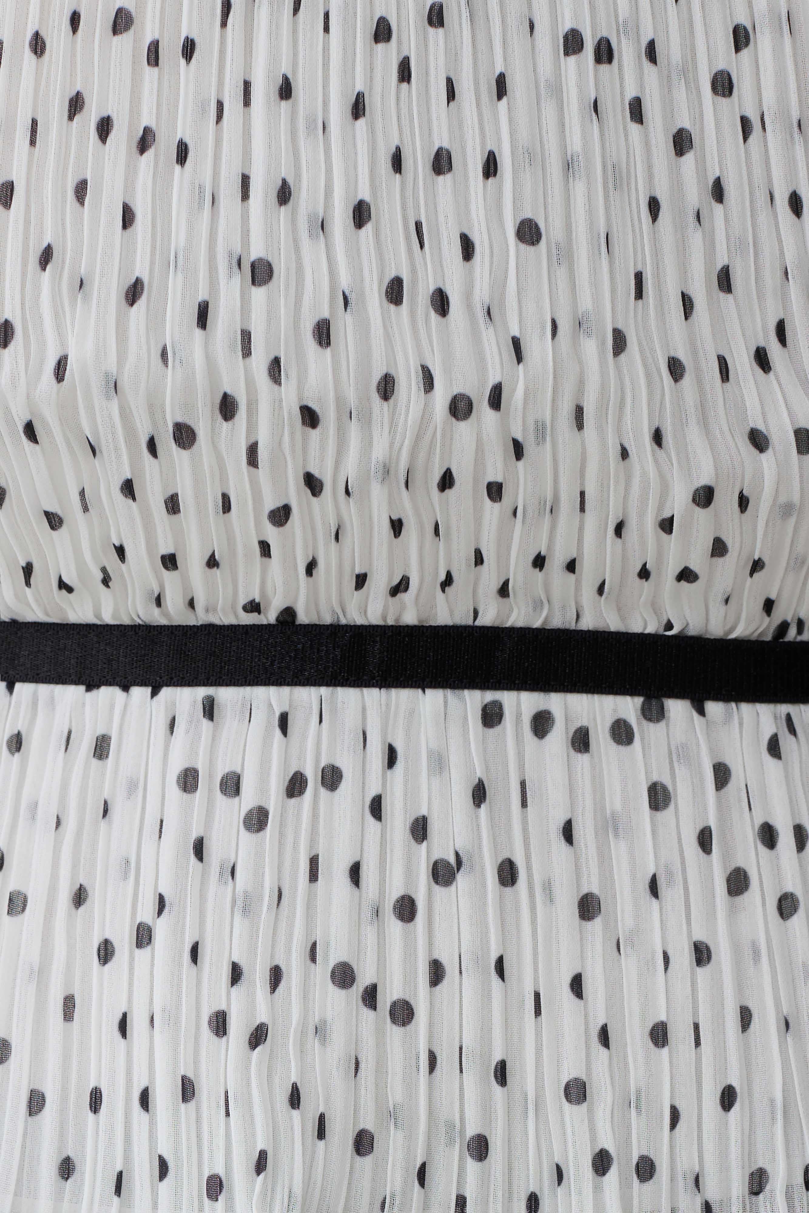 Lilou Pleated Sleeveless Top Polka Dot