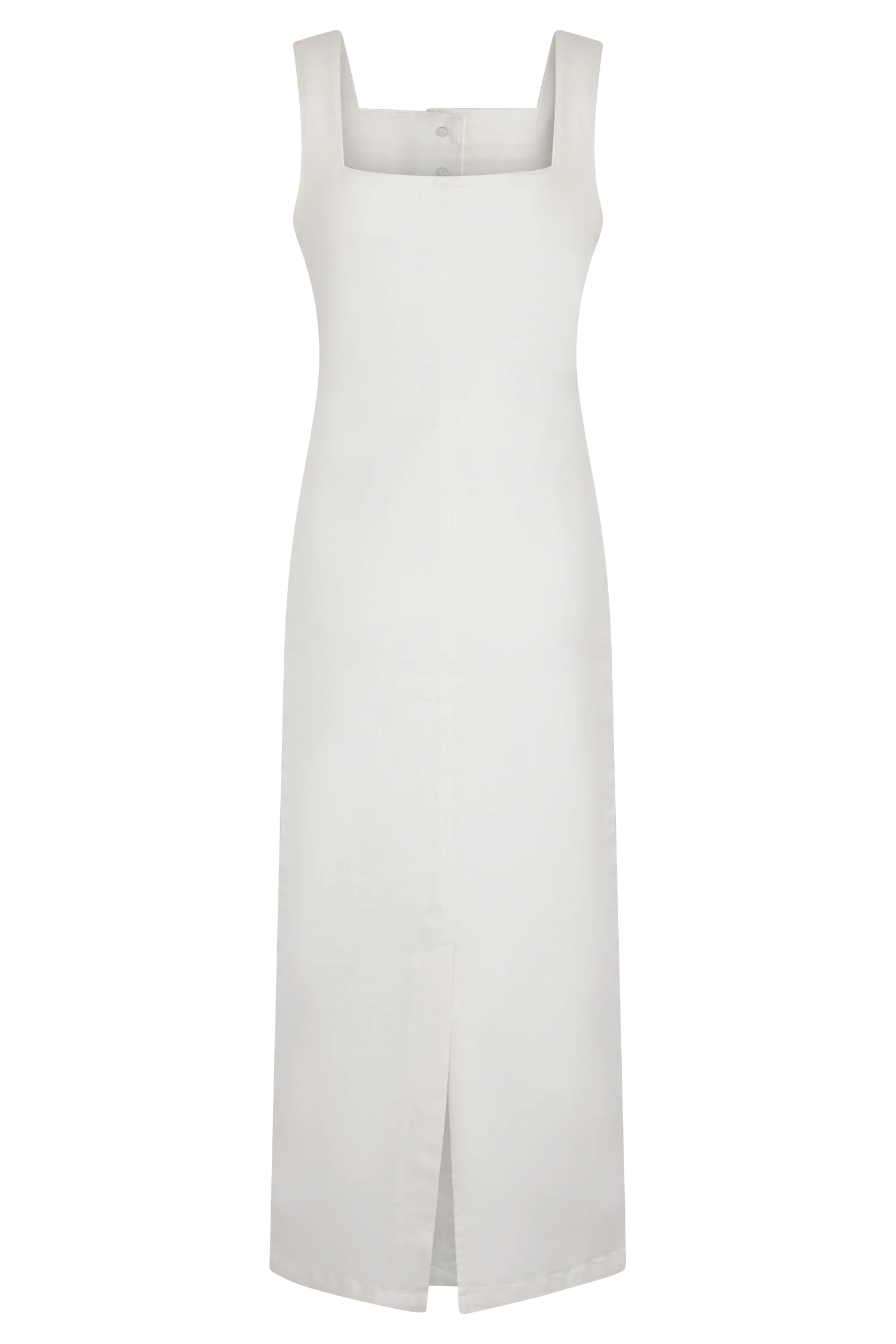 Reyna Denim Midi Dress White