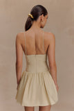 Janis Cotton Frill Mini Dress Nude