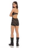 Strapless Lace Romper in Black