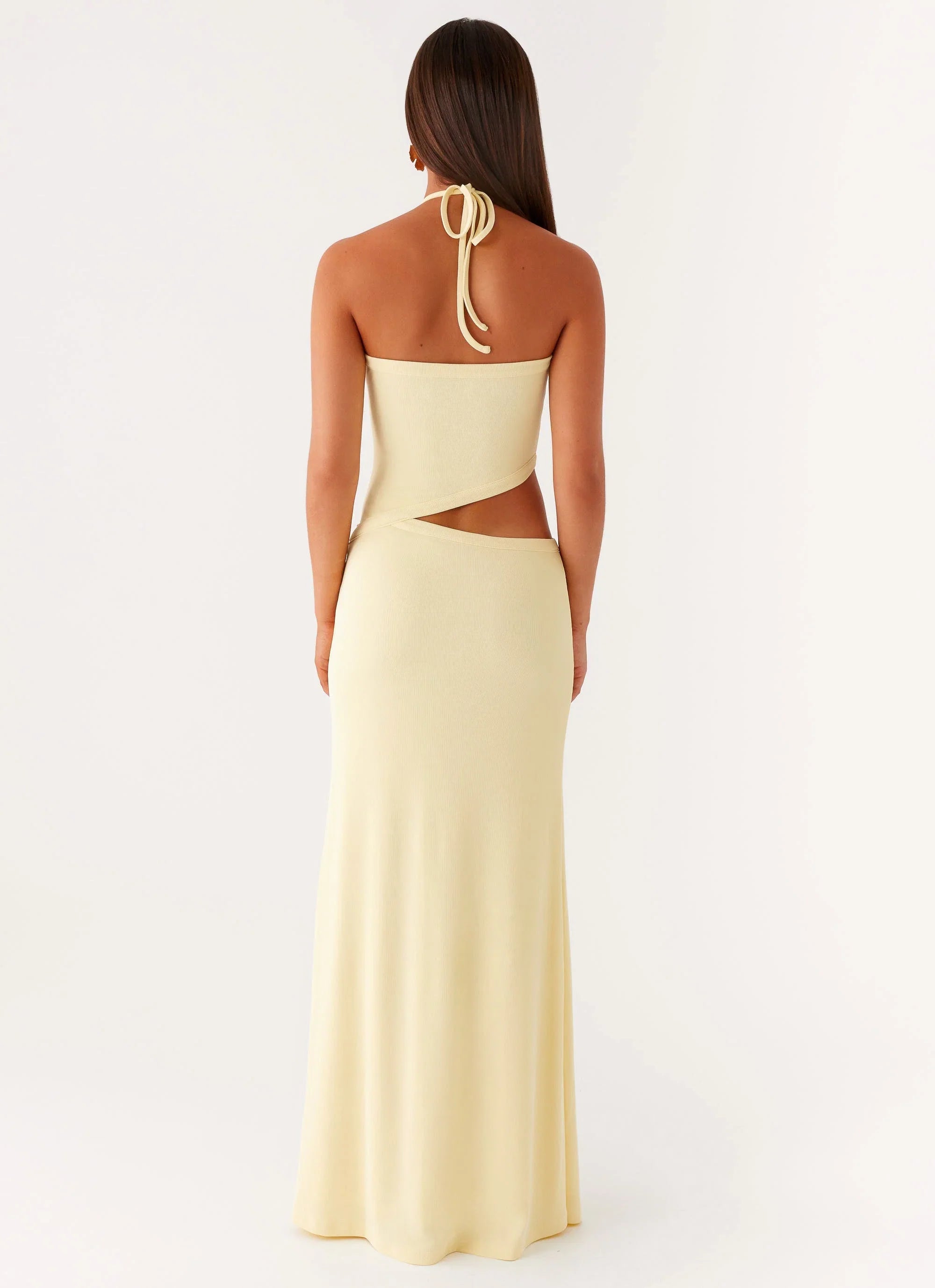 Lanah Cut Out Maxi Dress Yellow