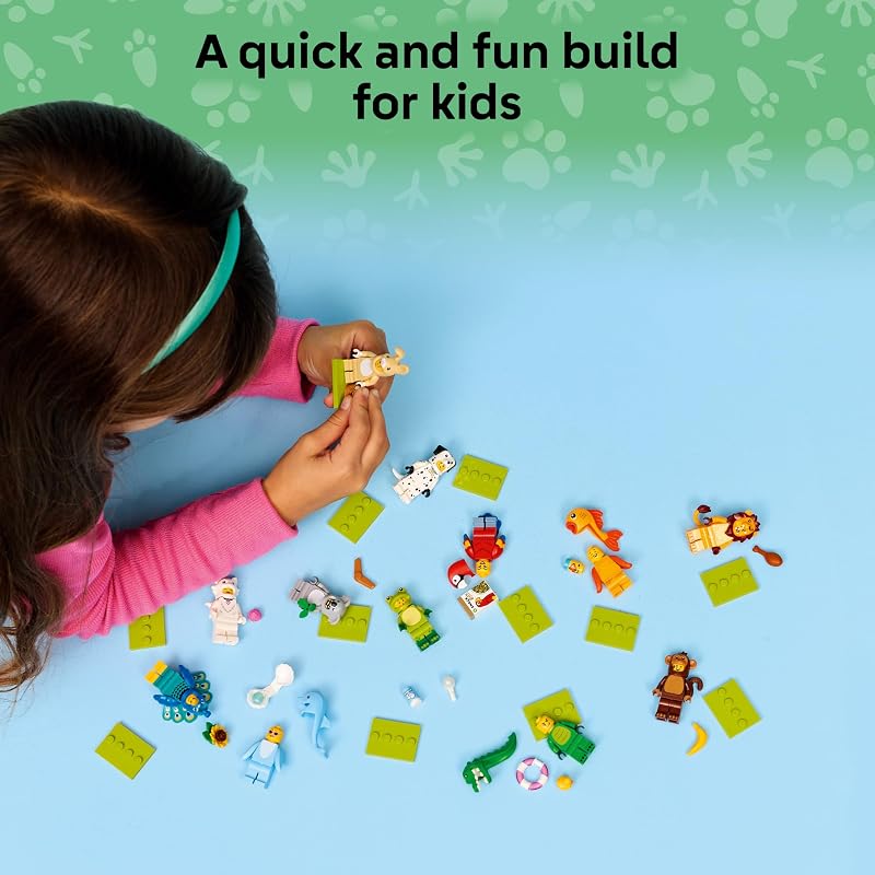 LEGO Minifigures Animal Series 28 6 Pack Kids Toys in Sealed Mystery Boxes Themed Figures to Collect Birthday Party Favors Gift idea for Boys Girls Ages 5 66813
