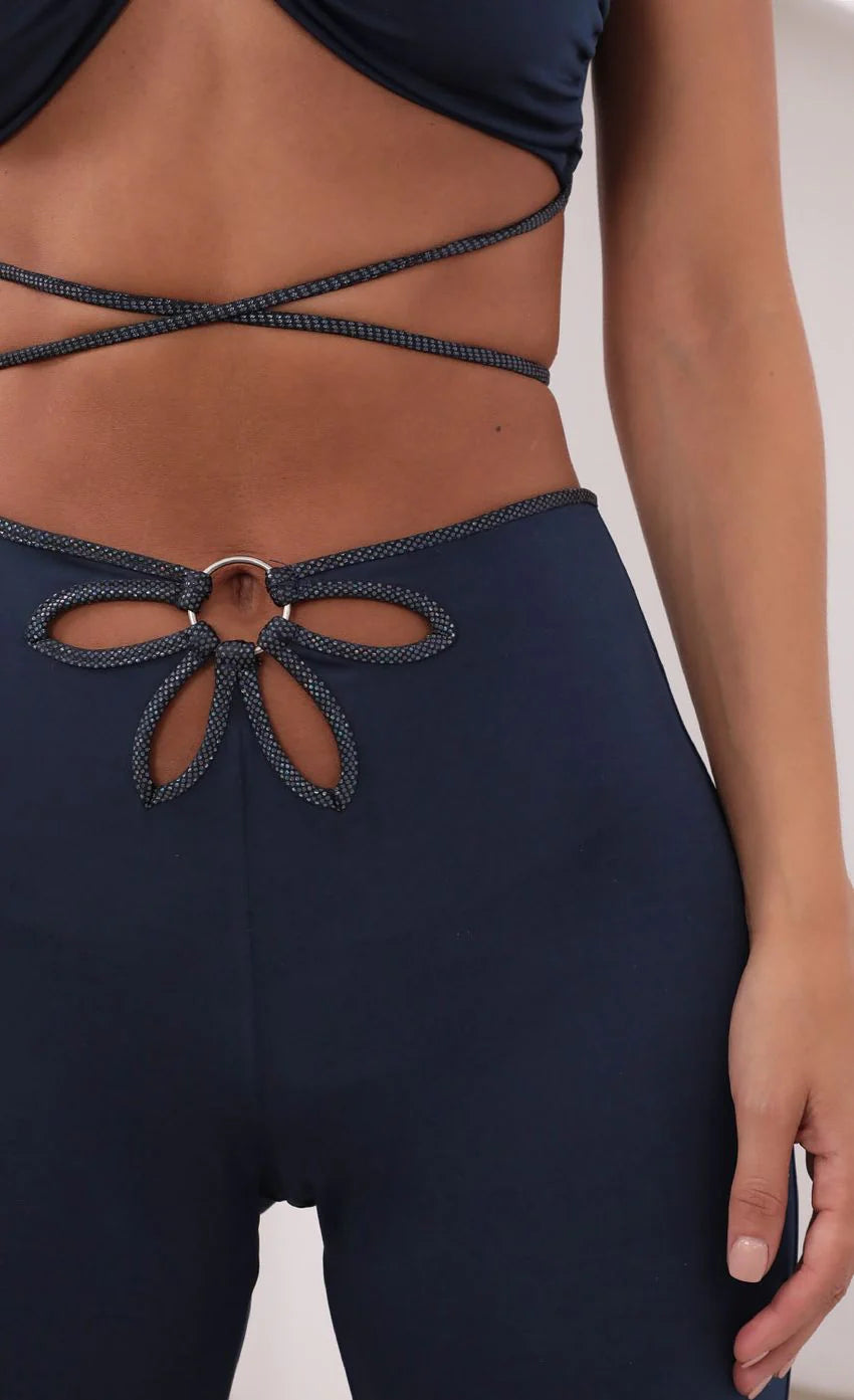 Two Piece Pant Set in Navy