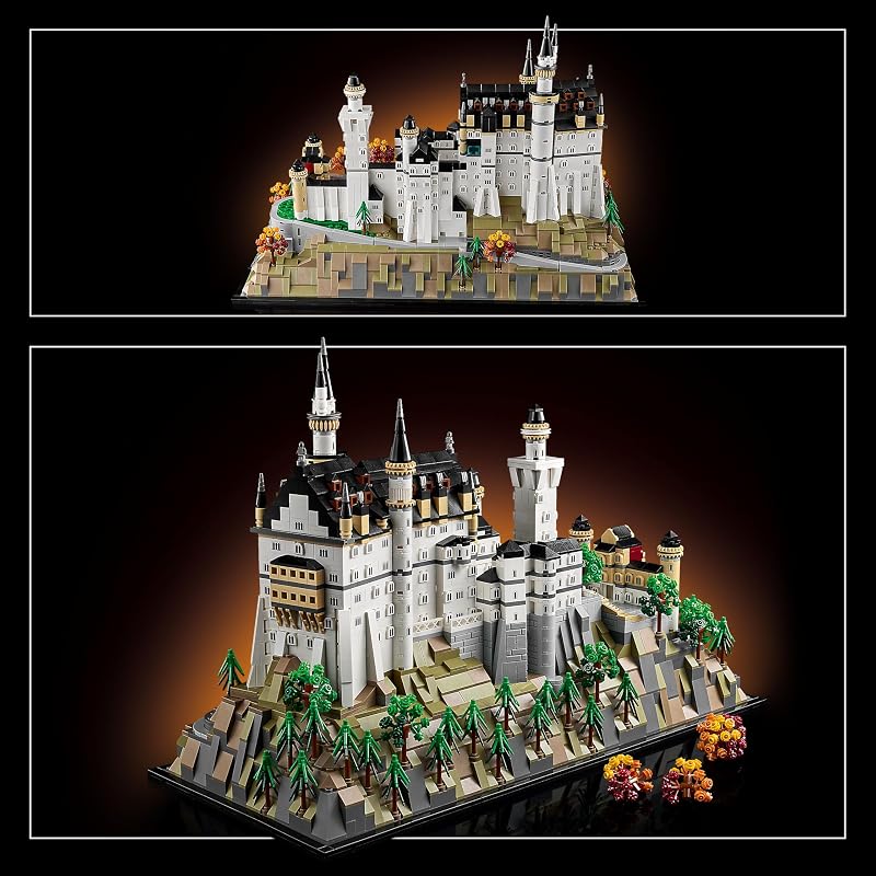 LEGO Architecture Neuschwanstein Castle Building Set Collectible Bavarian Castle Model Kit for Arts Crafts Building Blocks for Adults Ages 18 Gifts for Men and Women 21063
