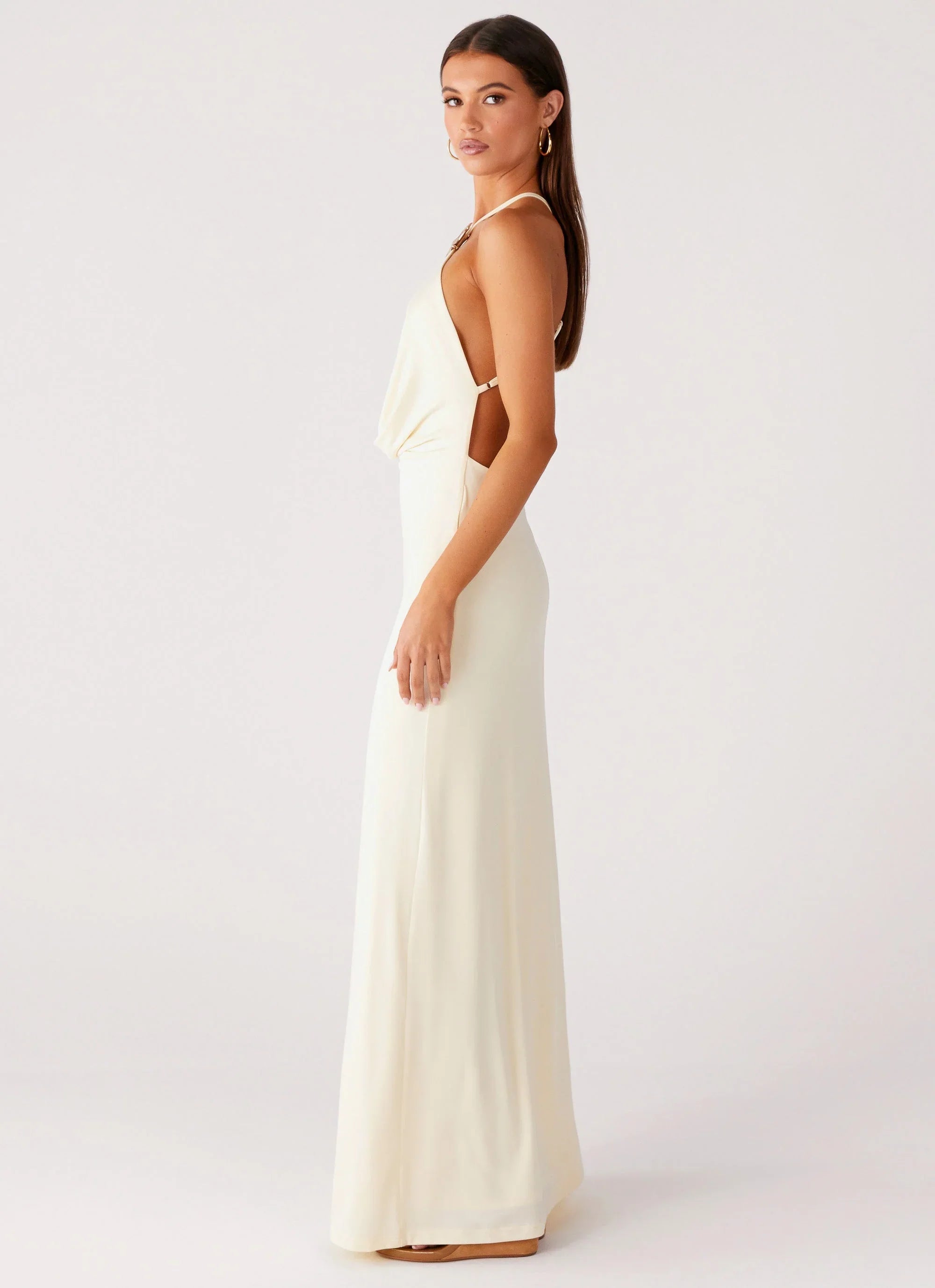 Mistlight Cowl Maxi Dress Yellow
