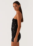 Moorey Beaded Mini Dress Black