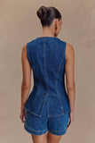 Abel Denim Shorts Dark Blue