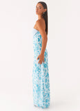 Prism Beaded Maxi Dress Blue