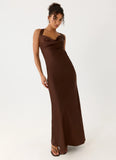 Zandie Maxi Dress Chocolate Torte