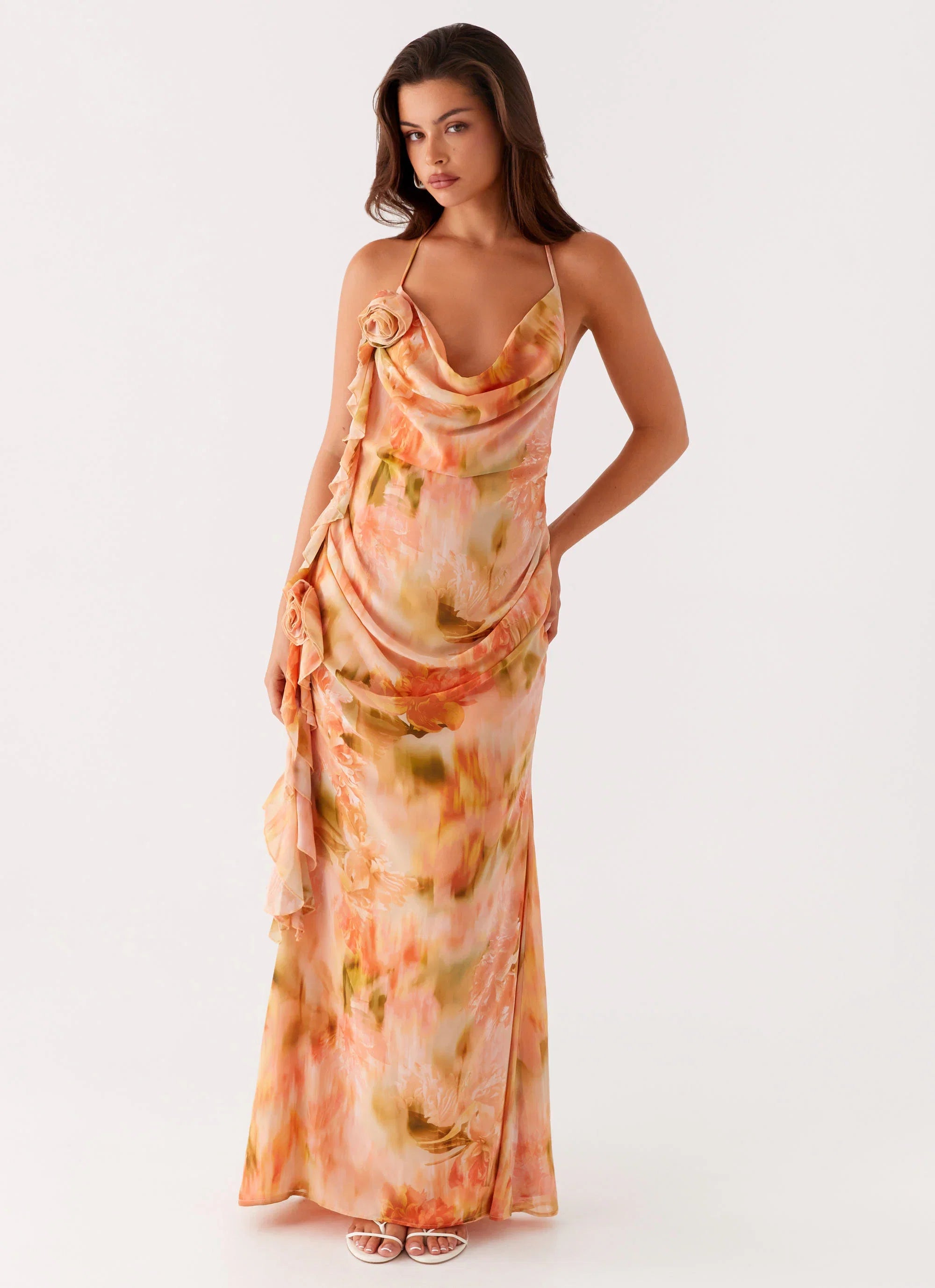 Diedre Rose Strappy Maxi Dress Sunset Floral