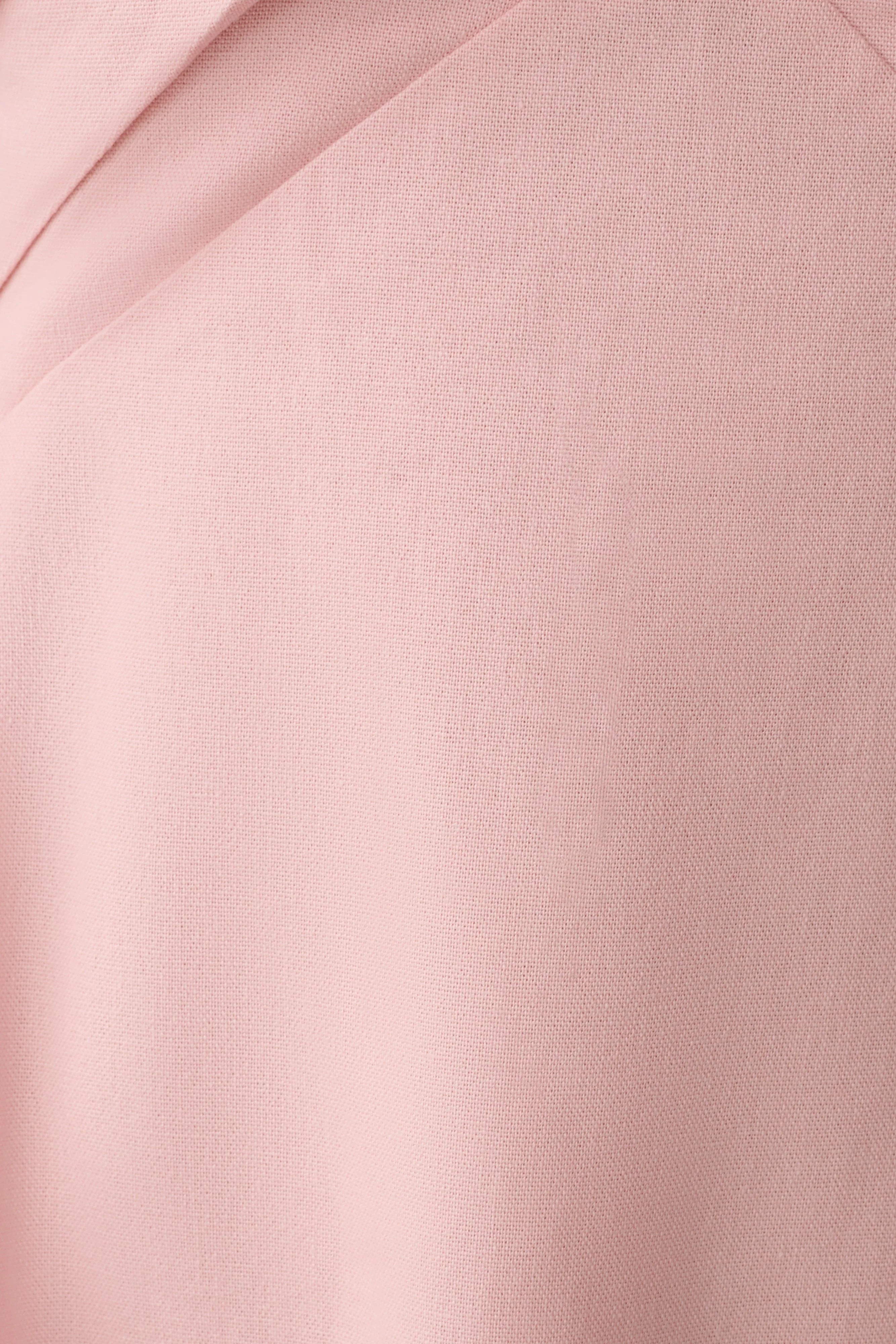 Rosie Linen Halter Midi Dress Pink
