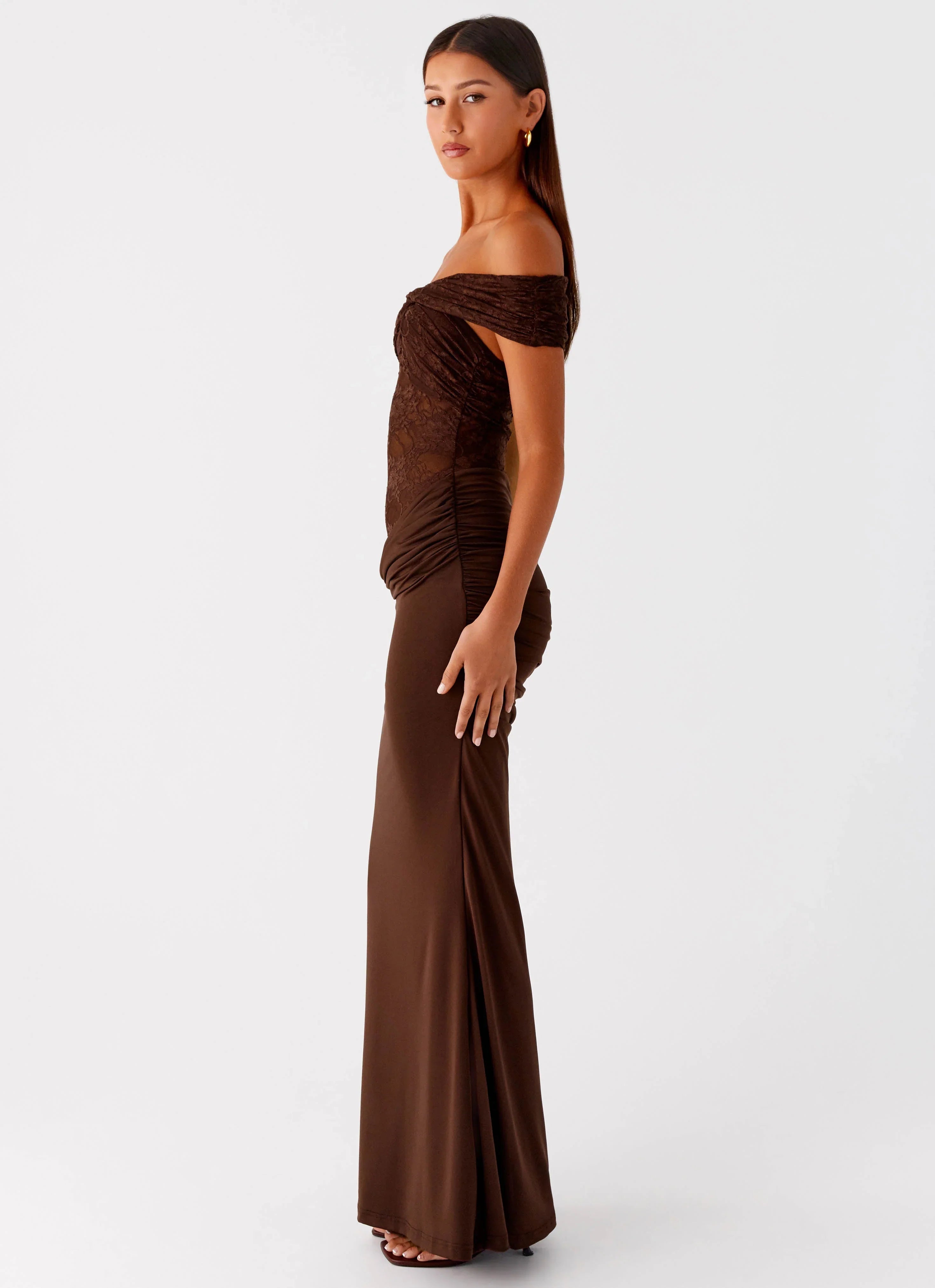 Either Way Maxi Dress Chocolate