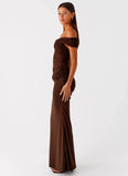 Either Way Maxi Dress Chocolate